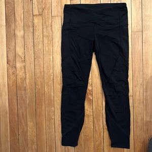 Lululemon size 8 black running tights with pockets